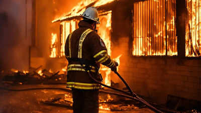 Godowns gutted in fire caused by burning waste in Trichy