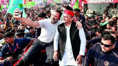 7 years on, Rahul Gandhi & Akhilesh Yadav come together again in Agra for yatra