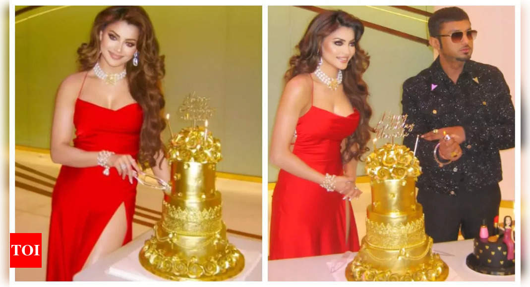 Yo Yo Honey Singh gifts Urvashi Rautela gold cake worth Rs 3 CRORE; netizens ask 'Isko khana hai yaa rakhna?'