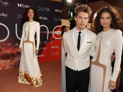 Zendaya stuns in a white dress with daring cut-outs at NY premiere of Dune: Part Two