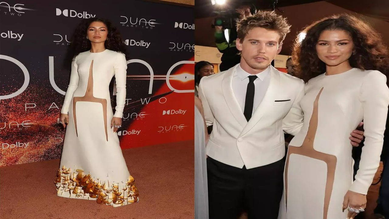 Zendaya White Dress: Zendaya stuns in a white dress with daring cut-outs at  the New York City premiere of Dune: Part Two