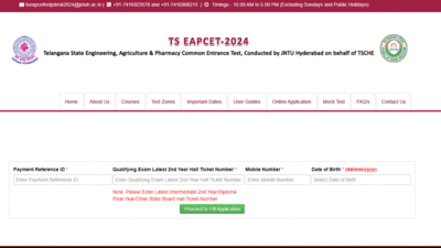 TS EAPCET 2024 registration open; check direct link here