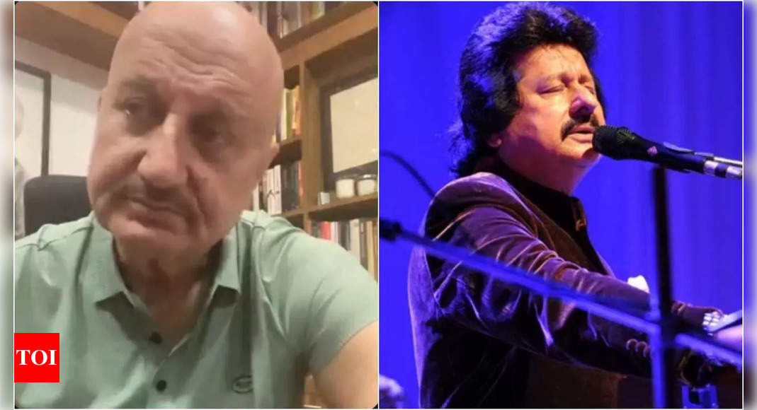 Anupam Kher Pays Tribute To Pankaj Udhas In Emotional Video | - Times ...