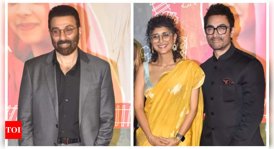 Sunny Deol attends Aamir Khan and Kiran Rao’s ‘Laapataa Ladies’ screening; poses with Rajkumar Santoshi – See photos | – Times of India