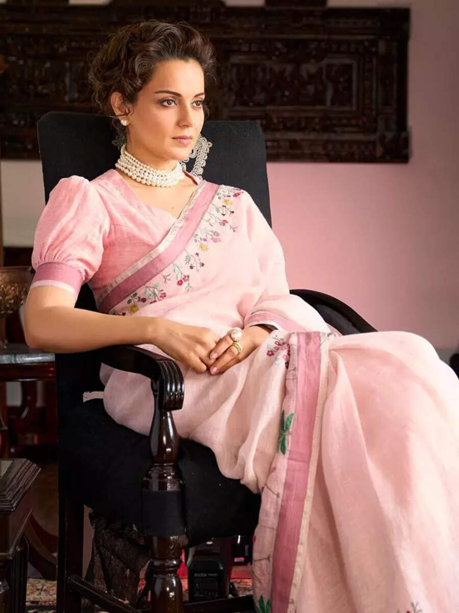 Kangana Ranaut mesmerises all with her ethereal look in a blush-pink ...