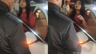 Telugu Actress Sowmya Janu accused of assaulting Traffic Home Guard; video of the actress' heated argument goes viral