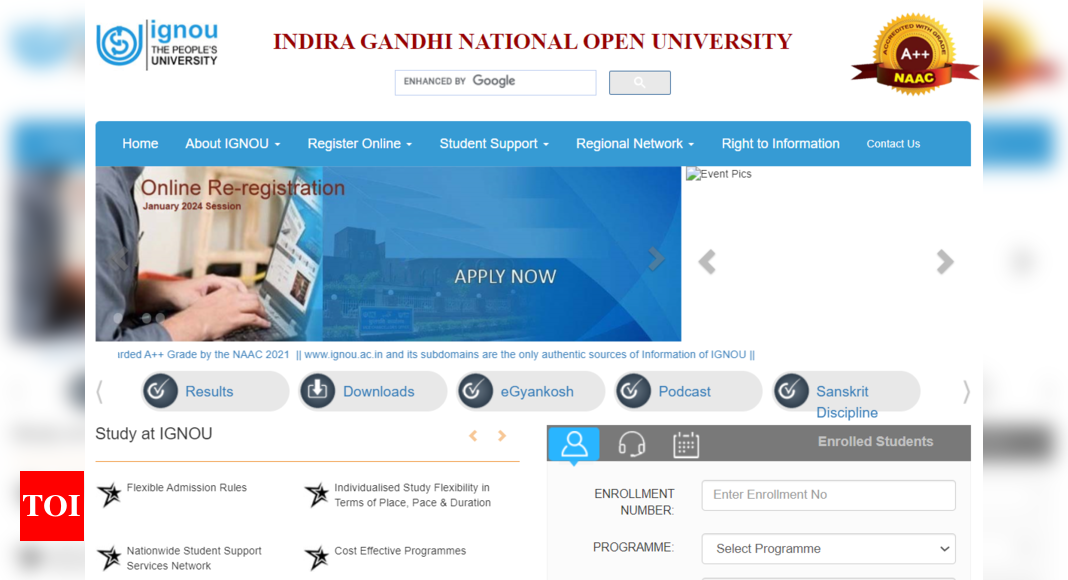 IGNOU BEd, PhD Entrance Test 2024 Results Out At Ignou.ac.in; Direct ...