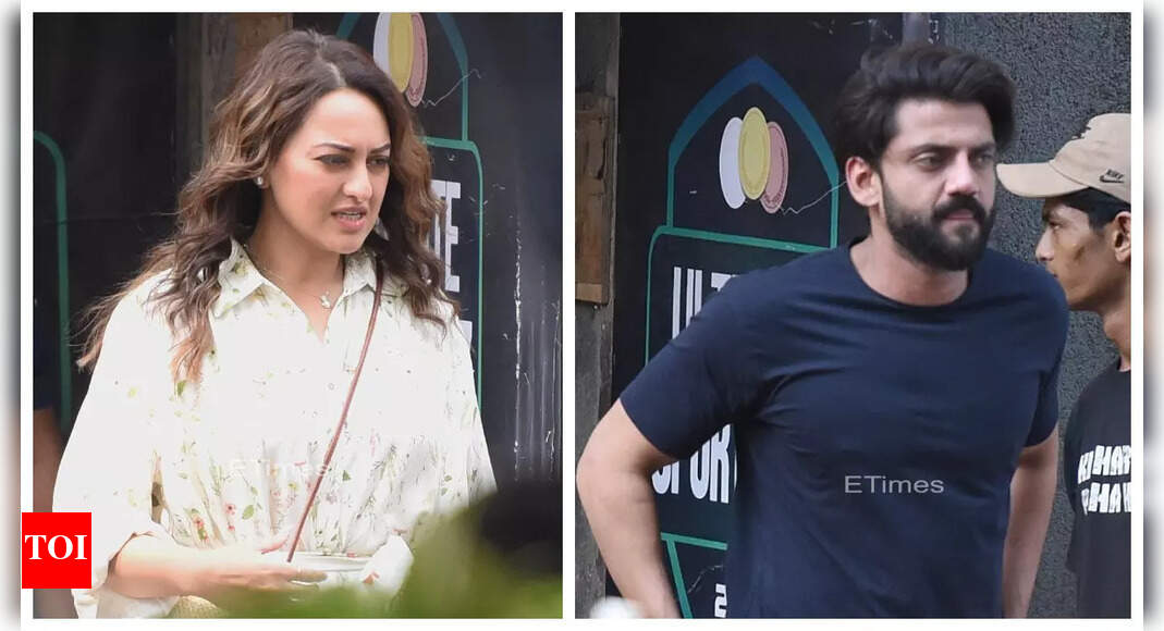 Sonakshi Sinha spotted and snapped shooting with rumoured boyfriend Zaheer Iqbal in the city – See EXCLUSIVE photos | – Times of India