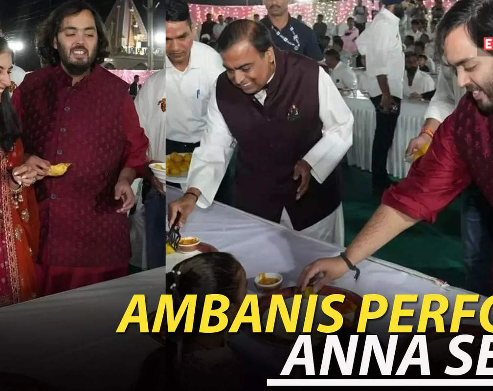 
Anant Ambani-Radhika Merchant's pre-wedding rituals: Mukesh Ambani and family serve food to villagers during Anna Seva
