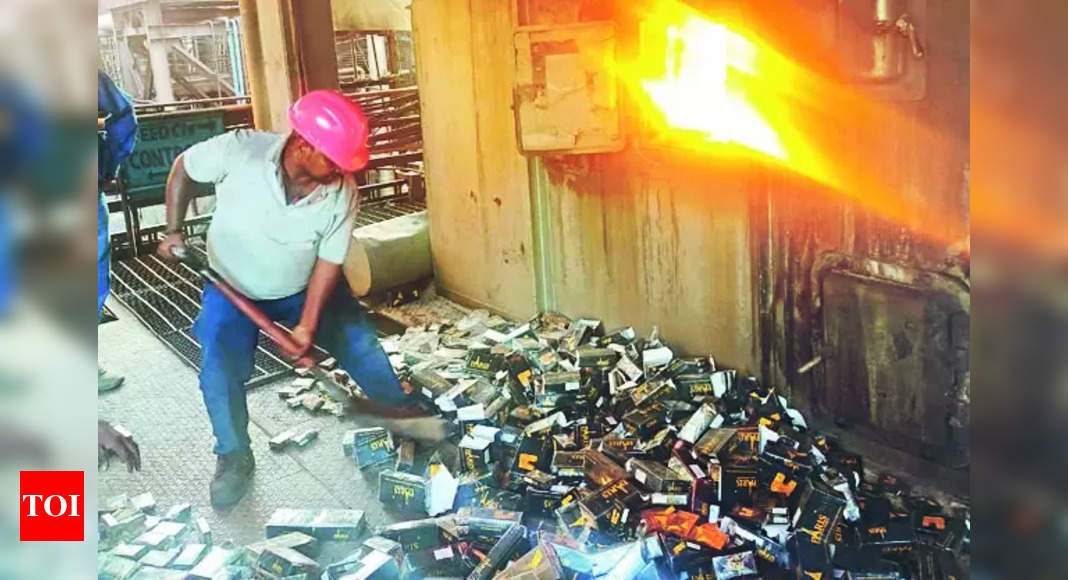 Smuggled Cigarettes: Smuggled Cigarettes Worth ₹3.8 Crore Destroyed ...