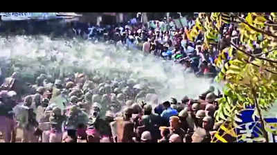Cong MLA detained, workers face water cannons in Bundi
