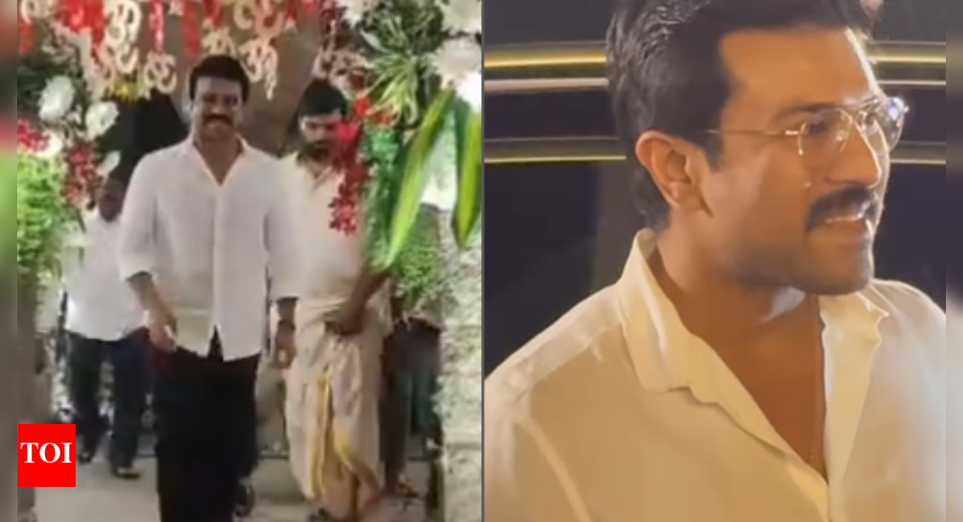 Ram Charan attends a lavish wedding ceremony in a simple yet stylish outfit | - Vimarsana News