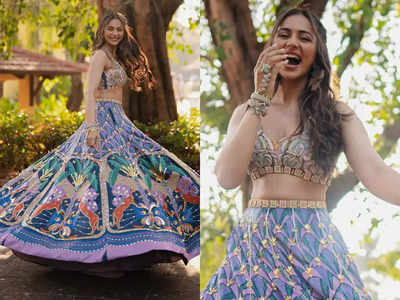 ​Rakul Preet Singh's jungle lehenga for her Haldi is perfect for brides who like to have fun