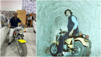 Rajinikanth revisits his 'Paayum Puli' bike at AVM museum