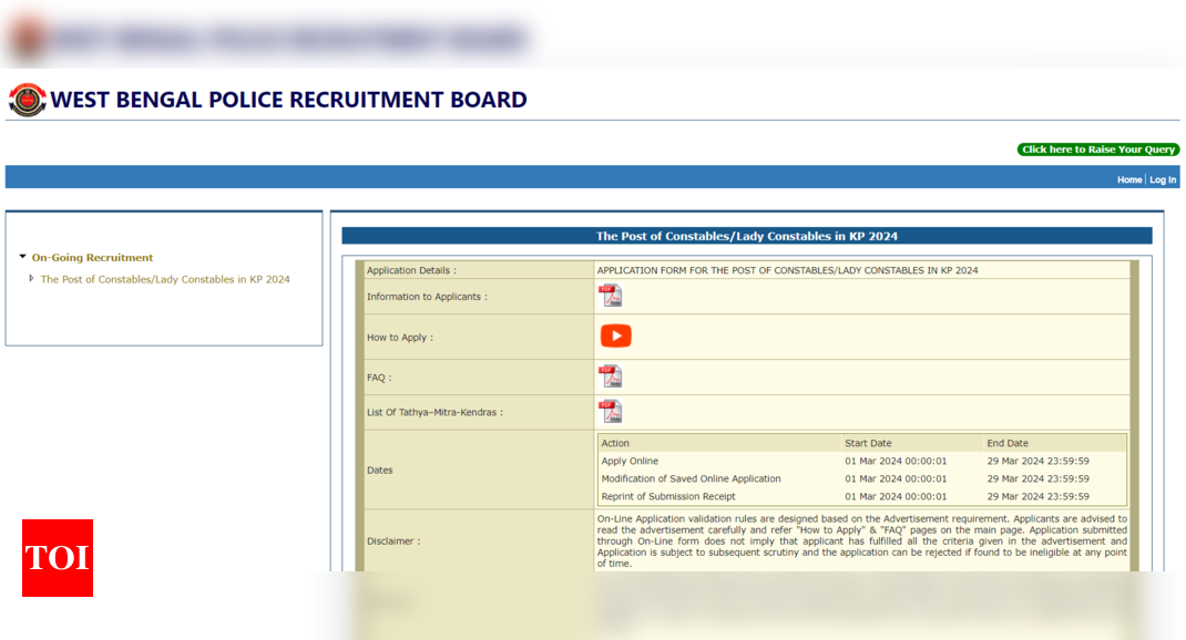Kolkata Police Constable Recruitment 2024: Application window for 3734 posts open, check direct link and how to apply