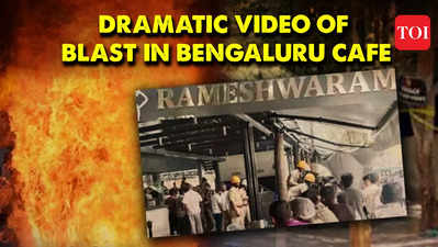 CCTV captures the precise moment the explosion struck the popular Bengaluru Rameshwaram cafe