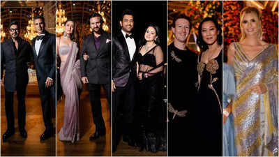 Ajay Devgn, Saif Ali Khan, MS Dhoni, Mark Zuckerberg, Ivanka Trump: Celebs dazzle at Anant Ambani and Radhika Merchant's pre-wedding bash