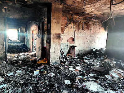 Satpura Bhawan: Satpura Bhawan debris not cleared after two fires ...