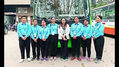 ASTC: In a first, ASTC inducts 12 female conductors | Guwahati News ...