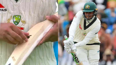 Usman Khawaja forced to remove black dove sticker from bat during first Test against New Zealand