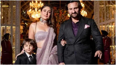 Kareena Kapoor, Saif Ali Khan with Taimur add royal touch at Anant Ambani, Radhika Merchant's pre-wedding celebrations