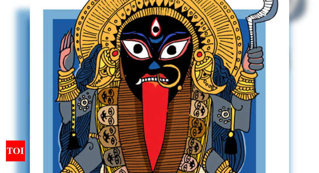 Tongue goddess long Kali and