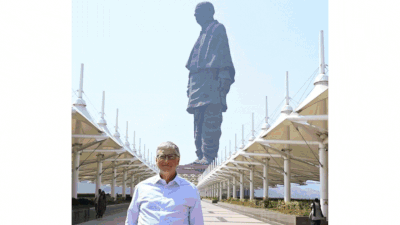 Bill Gates praises 'impressive' Statue of Unity, calls it an 'engineering marvel'