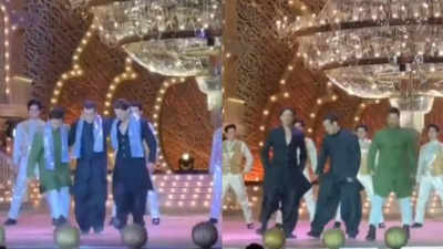 Salman Khan, Shah Rukh Khan, Aamir Khan dance to 'Naatu Naatu' at pre-wedding festivities of Anant Ambani and Radhika Merchant - WATCH video