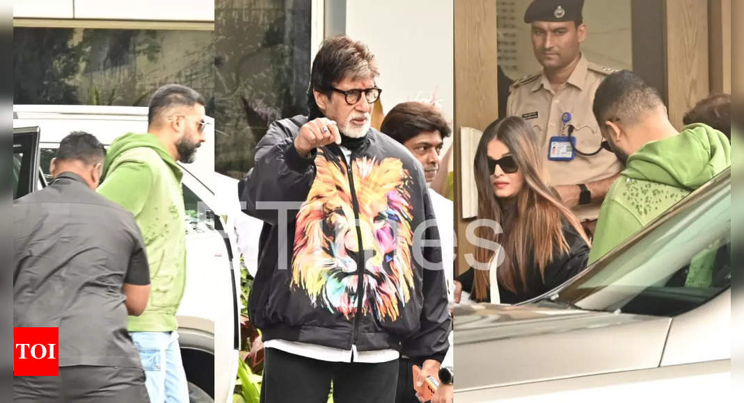 Amitabh Bachchan, Abhishek and Aishwarya Rai Bachchan, Aaradhya, Shweta Nanda and Agastya jet off to Jamnagar for Anant-Radhika’s pre-wedding festivities – PICS inside |