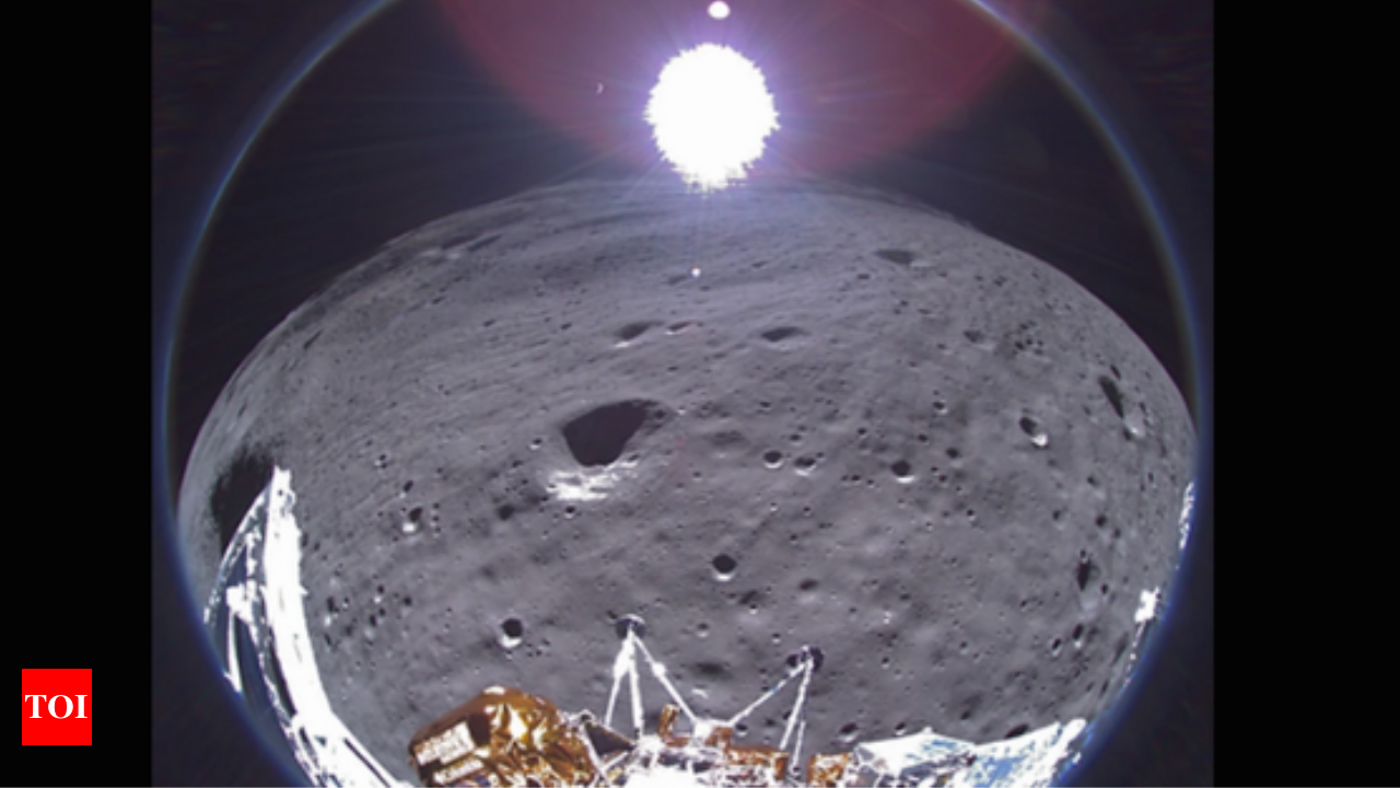 Odysseus farewell: US Moon lander captures Earth's 'crescent' in parting  shot - Times of India