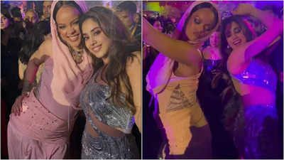Rihanna leaves Janhvi Kapoor in awe as the pop queen reacts to their Zingaat video from Anant Ambani and Radhika Merchant's pre-wedding celebrations