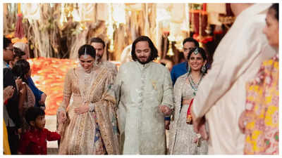 Anant Ambani-Radhika Merchant's pre-wedding bash: The groom-to-be walks with sister Isha and sister-in-law Shloka