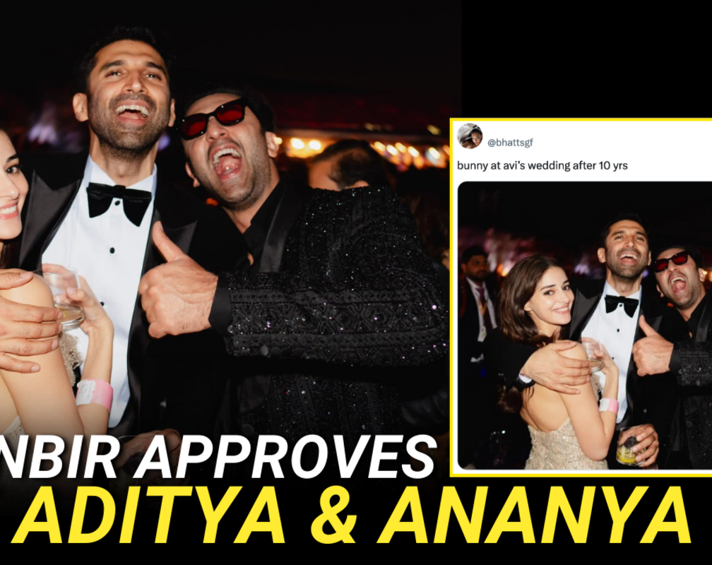 
Ranbir Kapoor poses with Aditya Roy Kapur & Ananya Panday, netizens react | Anant-Radhika pre-wedding

