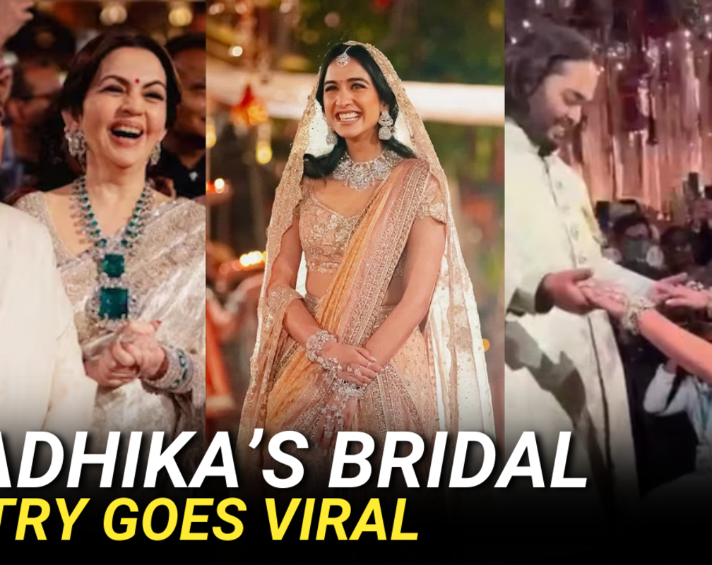 
Radhika Merchant's stunning bridal entry wins hearts: Mukesh, Nita & Anant Ambani react!
