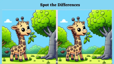 Optical Illusion: Only visually talented people can spot the differences in these Giraffe pictures