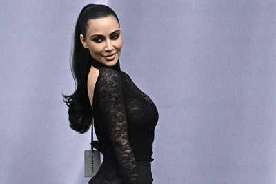 Kim Kardashian reminded us of Morticia Addams at Balenciaga show during Paris Fashion Week