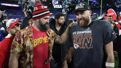 Jason Kelce and Travis Kelce, Taylor Swift's beau, honored with ​Cleveland Cavaliers Bobblehead Night