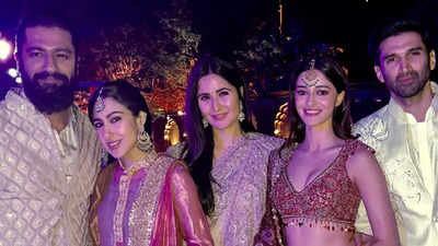Anant Ambani-Radhika Merchant's pre-wedding: Sara Ali Khan shares glitzy moments with Vicky Kaushal-Katrina Kaif, Ananya Panday-Aditya Roy Kapor - Pics