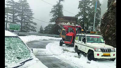 Snowfall-triggered landslides block highways, link roads