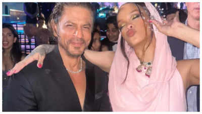 Shah Rukh Khan and Rihanna's picture from Anant Ambani and Radhika Merchant's pre-wedding bash goes viral