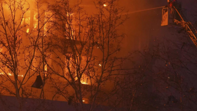 Mexico City drought causes rainwater catchment basin to catch fire and burn for a day