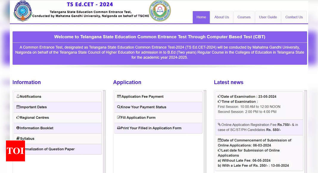 TS EdCET 2024 registration begins at edcet.tsche.ac.in, direct link to apply