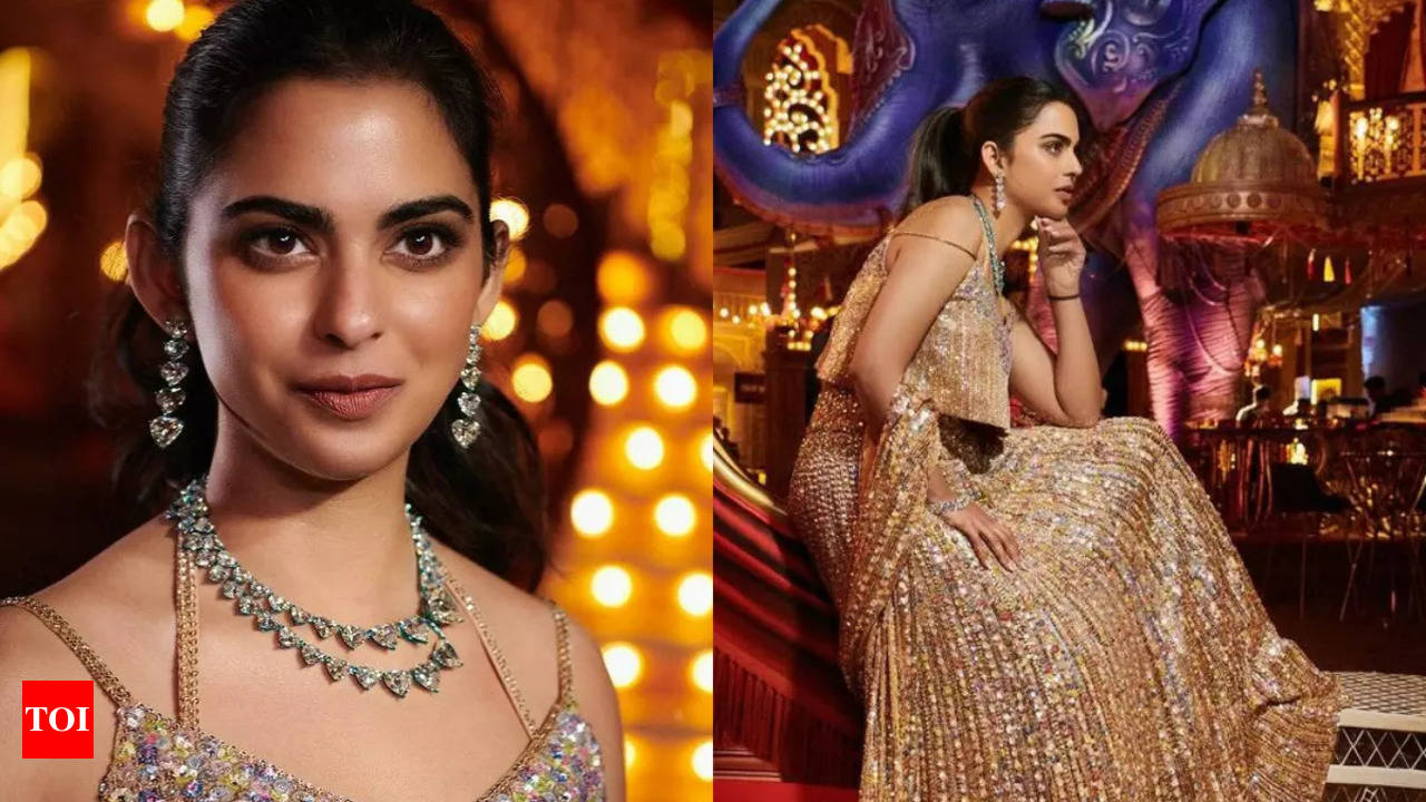 Isha Ambani Opted For A Strappy Sequinned Lehenga From Manish Malhotra For  After Party Bash