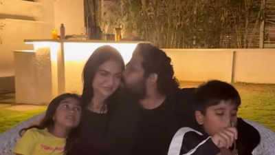 Allu Arjun and his wife Allu Sneha Reddy share a romantic moment, cut cake as they celebrate their 13th wedding anniversary together with their kids - WATCH