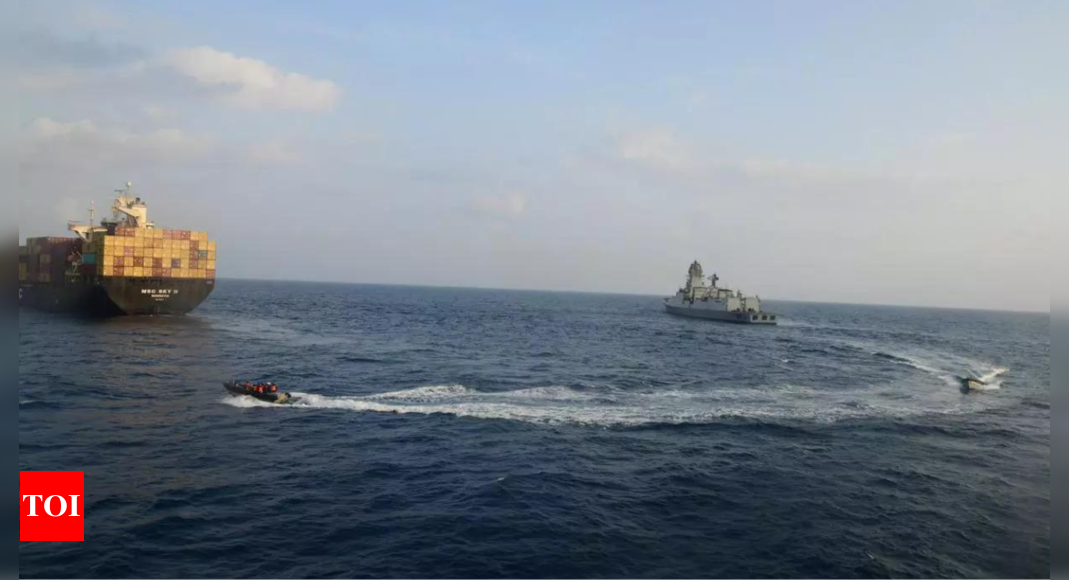 Houthi attack on ship kills 2, Indian Navy joins rescue