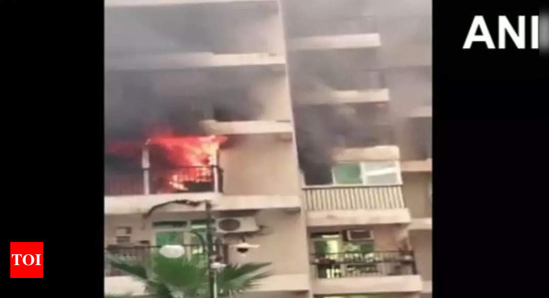 fire breaks out in Greater Noida's Gaur City highrise flat
