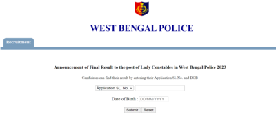 WB Police Lady Constable final result out at wbpolice.gov.in; here's the download link