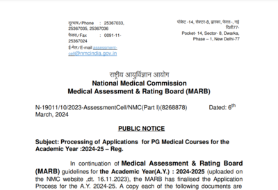 NMC Issues Guidelines For Processing Applications For PG Medical ...