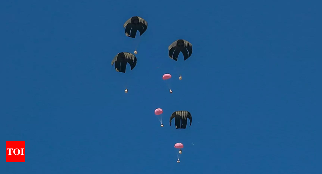 Five killed, several injured as parachute fails to open during aid drop in Gaza – Times of India