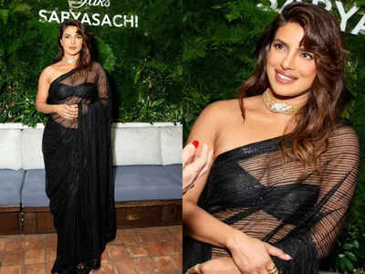 Priyanka Chopra rules Beverly Hills in a sheer Sabyasachi sari